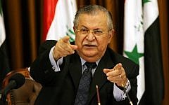 Iraqi President Jalal Talabani (photo credit: AP Photo/ Hadi Mizban)
