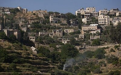 The West Bank village of Battir, one of the last farming villages to use irrigation systems from Roman times (photo credit: AP/Sebastian Scheiner)