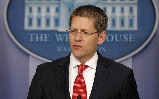 White House Press Secretary Jay Carney (photo credit: AP/Pablo Martinez Monsivais)