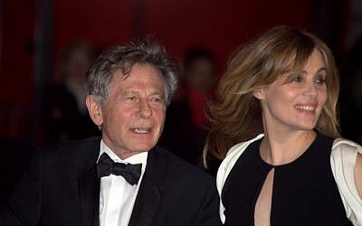 Roman Polanski and wife Emmanuelle Seigner in 2011. (photo credit: Georges Biard, CC, wikipedia)