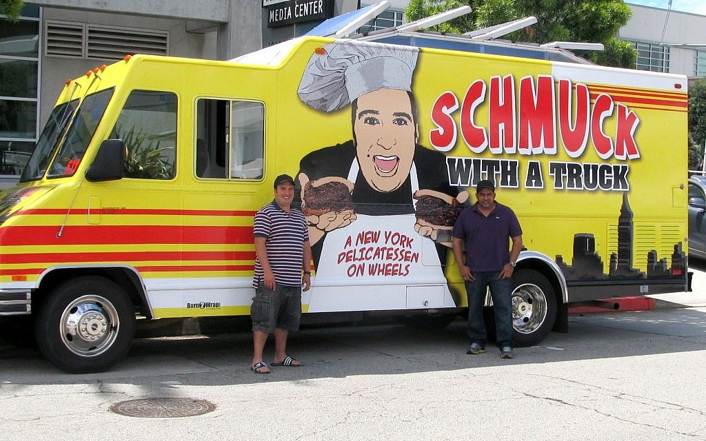 Partners Matthew Koven, left, and Roger Ramkissoon stand next to the their new LA deli truck.(Edmon J. Rodman/JTA) Partners Matthew Koven, left, and Roger Ramkissoon stand next to the their new LA deli truck.(Edmon J. Rodman/JTA)