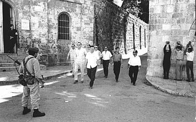 Axel Springer in the Via Dolorosa, June 1967. (photo credit: Courtesy)
