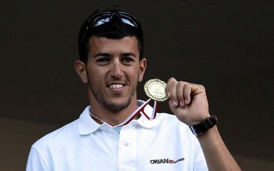 Zubari with the gold medal at the 2010 European Championships (photo credit: CC-BY-SA Agnieszka Walulik/Wikipedia) Zubari with the gold medal at the 2010 European Championships (photo credit: CC-BY-SA Agnieszka Walulik/Wikipedia)