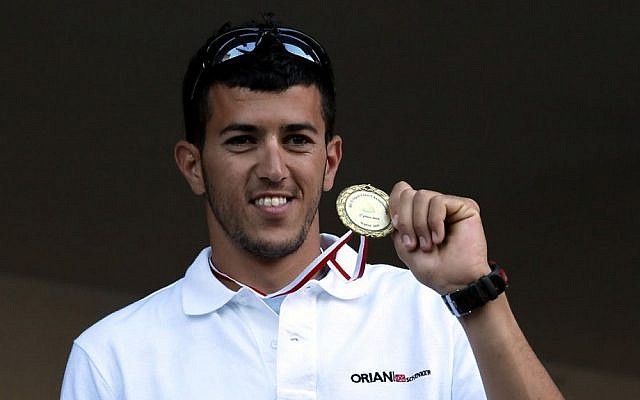 Zubari with the gold medal at the 2010 European Championships (photo credit: CC-BY-SA Agnieszka Walulik/Wikipedia)