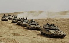 Israeli soldiers take part in a training exercise. (photo credit: Israeli Defense Forces/Flash90/File)