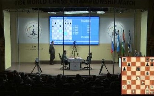Boris Gelfand faces Viswanathan Anand in Moscow on Saturday. (photo credit: screen capture, http://moscow2012.fide.com)
