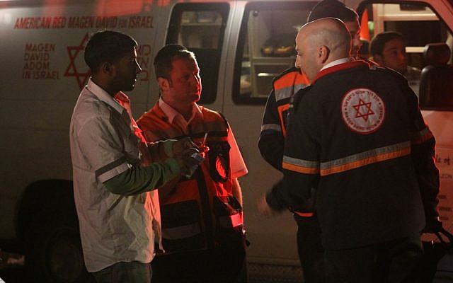 Magen David Adom paramedics (illustrative photo credit: Nati Shohat/Flash90)