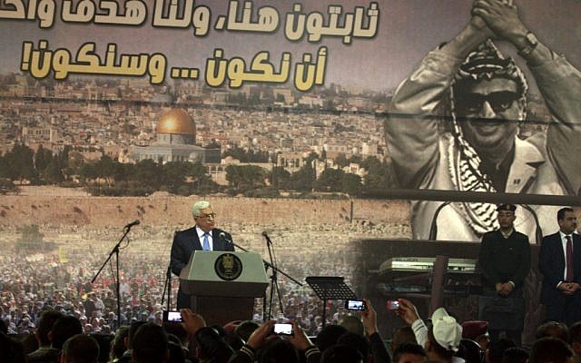 Mahmoud Abbas speaking in Ramallah in 2011. (photo credit: Issam Rimawi/Flash90) Mahmoud Abbas speaking in Ramallah in 2011. (photo credit: Issam Rimawi/Flash90)