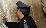 Amir Eshel, the new Israel Air Force commander, at the Western Wall last month (photo credit: Yoav Ari Dudkevitch/Flash90)