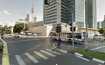 A Google Street View outside IDF headquarters in Tel Aviv. (screen capture)