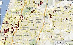 The Israel Start-up Map (Photo credit: courtesy)