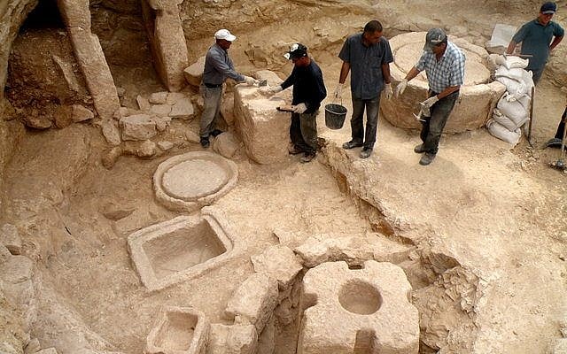The olive oil press found on the outskirts of the city of Modi'in dates back nearly a millennium and a half (Courtesy of the Israel Antiquities Authority) The olive oil press found on the outskirts of the city of Modi'in dates back nearly a millennium and a half (Courtesy of the Israel Antiquities Authority)
