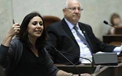 Likud MK Miri Regev in the Knesset (photo credit: Miriam Alster/Flash90)