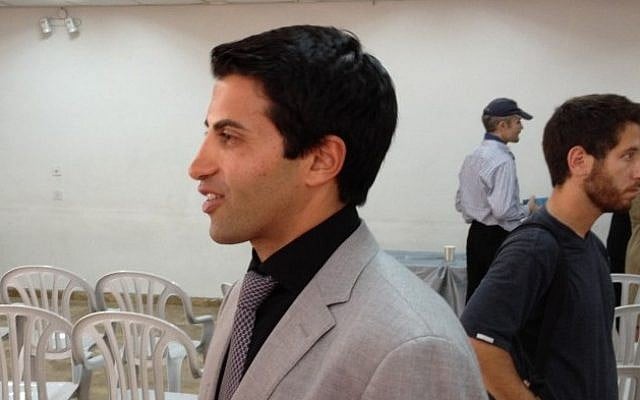 Mosab Hassan Yousef in Jerusalem, June 19 (photo credit: Elhanan Miller/Times of Israel)