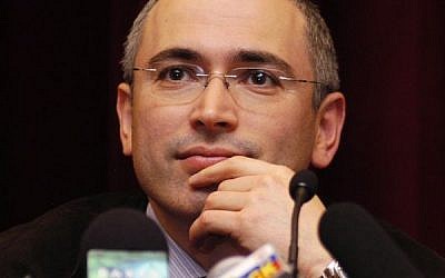 Mikhail Khodorkovsky (photo credit: CC-BY-PressCenter of Mikhail Khodorkovsky and Platon Lebedev, Wikimedia Commons) Mikhail Khodorkovsky (photo credit: CC-BY-PressCenter of Mikhail Khodorkovsky and Platon Lebedev, Wikimedia Commons)