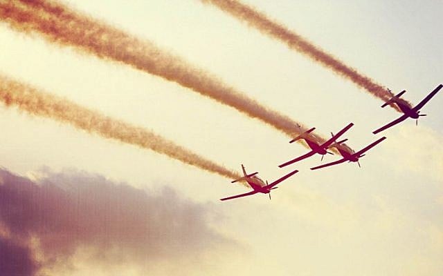 Israeli Air Force pilots zoom through the sky (photo credit: IDF Spokesperson's Unit)