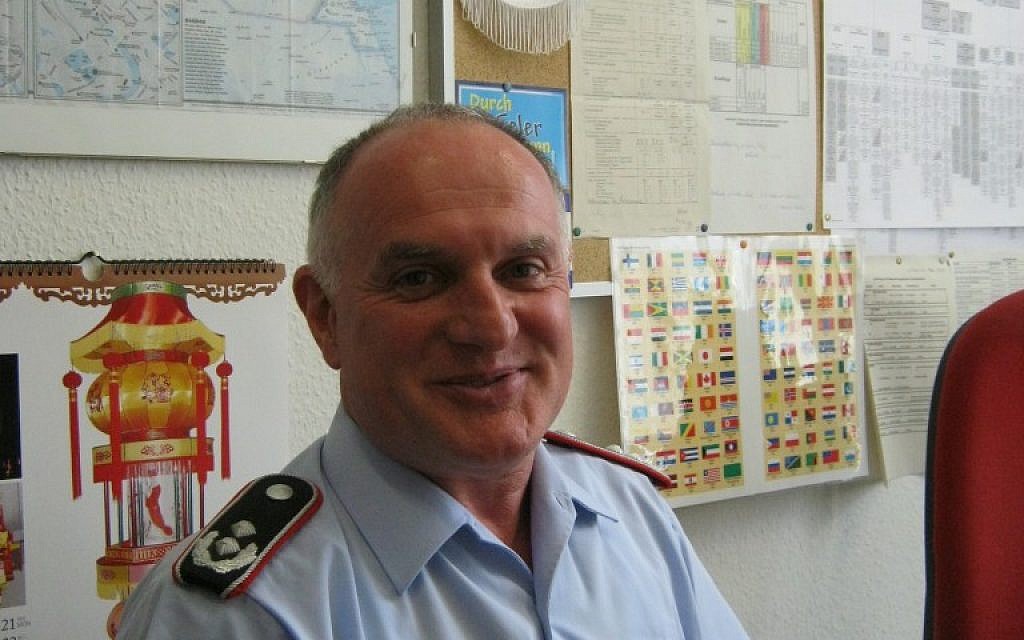 Lt. Col. Bernhard Fischer, a Jewish officer in the protocol branch, in his office at the German Federal Ministry of Defense. (photo credit: Toby Axelrod/JTA) Lt. Col. Bernhard Fischer, a Jewish officer in the protocol branch, in his office at the German Federal Ministry of Defense. (photo credit: Toby Axelrod/JTA)