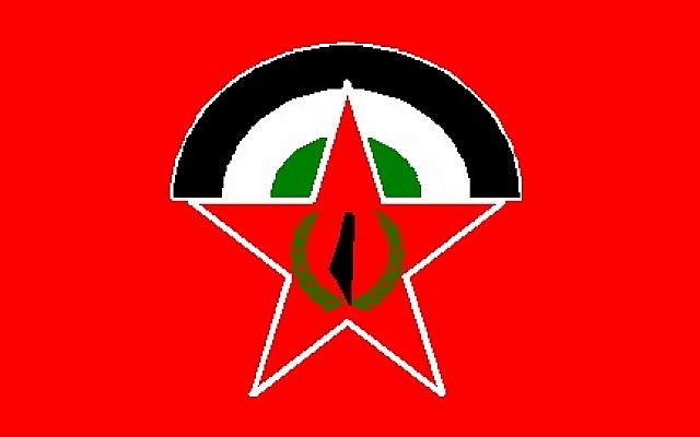 Democratic Front for the Liberation of Palestine flag (photo credit: CC BY Wikipedia)