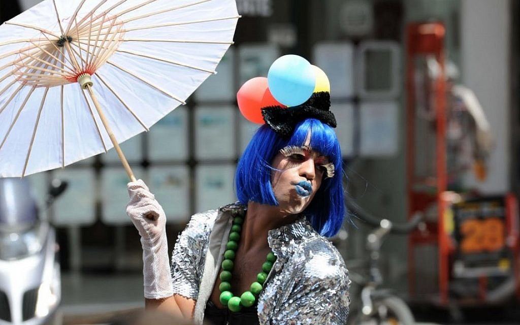 A star of the 2011 gay pride parade in Tel Aviv (photo credit: David Katz/The Israel Project) A star of the 2011 gay pride parade in Tel Aviv (photo credit: David Katz/The Israel Project)