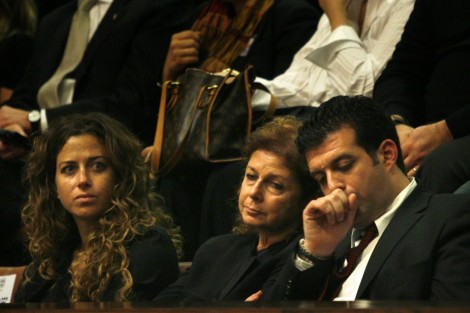 Noa Rothman (left) attends a 2007 Knesset memorial for Yitzhak Rabin with her mother, Dalia Rabin, and her uncle Yuval Rabin (photo credit: Michal Fattal/Flash90)