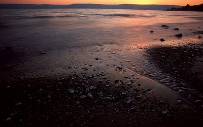 Sunset on the the Sea of Galilee (Doron Horowitz/Flash 90)
