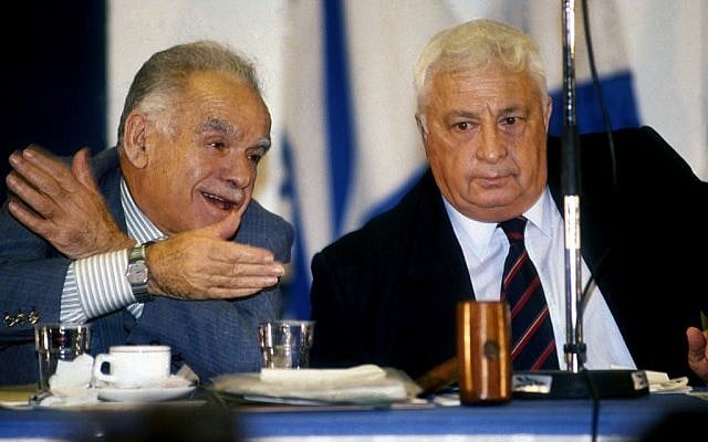 Yitzhak Shamir with Ariel Sharon (photo credit: Moshe Shai/Flash90) Yitzhak Shamir with Ariel Sharon (photo credit: Moshe Shai/Flash90)