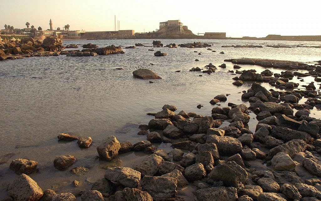 The harbor shoreline of Caesarea (photo credit: Shay Levy/Flash90)
