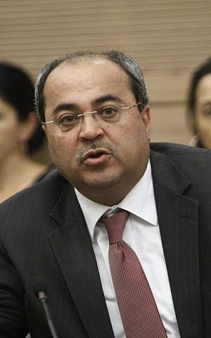 MK Ahmad Tibi during a Knesset committee meeting in May (photo credit: Miriam Alster/Flash90)