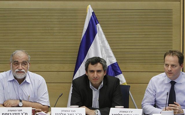 Israel Beytenu MK David Rotem (L) will no longer be sitting on the Committee for the Advancement of an Equal Burden with MK Zeev Elkin and MK Yohanan Plesner (R), the chairman of the committee. (photo credit: Miriam Alster/Flash90) Israel Beytenu MK David Rotem (L) will no longer be sitting on the Committee for the Advancement of an Equal Burden with MK Zeev Elkin and MK Yohanan Plesner (R), the chairman of the committee. (photo credit: Miriam Alster/Flash90)