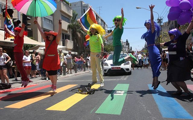 The 2012 Gay Pride Parade in Tel Aviv (photo credit: Roni Schutzer/Flash90)