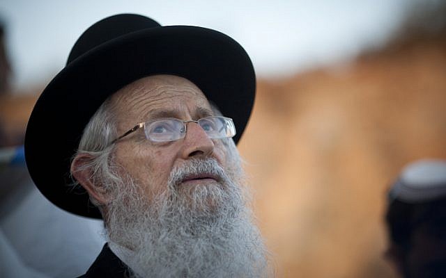 Protestors demonstrated Wednesday outside the home of Rabbi Zalman Melamed, of Beit El. (photo credit: Yonatan Sindel/Flash90)