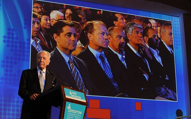 President Shimon Peres speaks at the annual Presidential Conference in Jerusalem. (photo credit: Mark Neyman/GPO/GLASH90)