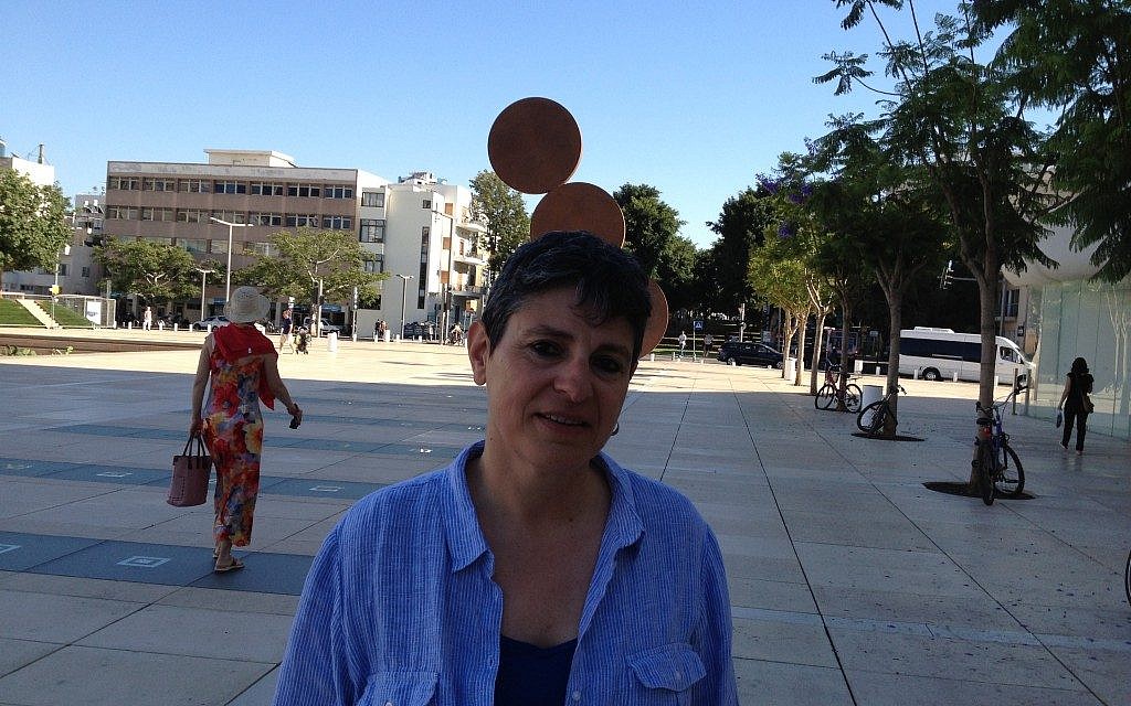 Tunisian filmmaker Nadia El Fani in Tel Aviv (photo credit: Elhanan Miller / Times of Israel)