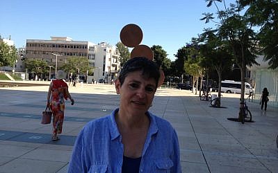 Tunisian filmmaker Nadia El Fani in Tel Aviv (photo credit: Elhanan Miller / Times of Israel)
