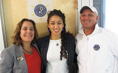 The Israel Tennis Center team: Jacqueline Glodstein, Nadine Fahoum and Shaul Zohar. (photo credit: Howard Blas) The Israel Tennis Center team: Jacqueline Glodstein, Nadine Fahoum and Shaul Zohar. (photo credit: Howard Blas)