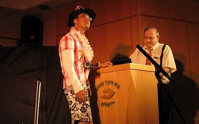 Dejurayev and Ravid during a scene from The Gigolo from Congo (Photo credit: Courtesy: Michal Stein)