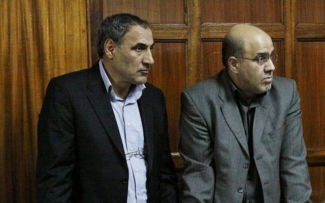 Iranian nationals Sayed Mansour Mousavi, left, and Ahmed Abolfathi Mohammed in court in Nairobi last month (photo credit: AP/Khalil Senosi) Iranian nationals Sayed Mansour Mousavi, left, and Ahmed Abolfathi Mohammed in court in Nairobi last month (photo credit: AP/Khalil Senosi)