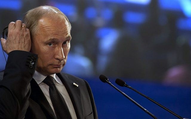 Russia’s President Vladimir Putin (photo credit: AP/Esteban Felix) Russia’s President Vladimir Putin (photo credit: AP/Esteban Felix)