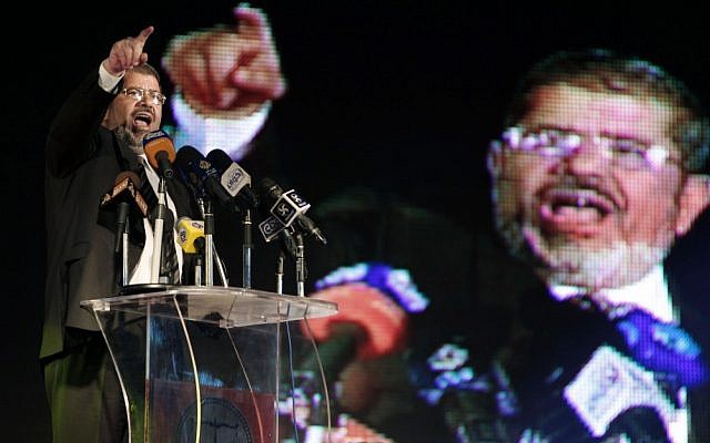 Egyptian president-elect Mohammed Morsi (photo credit: AP Photo/Fredrik Persson)