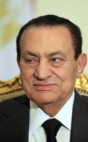 Former Egyptian president Hosni Mubarak (photo credit: AP/Amr Nabil)