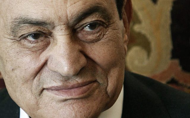 Former Egyptian president Hosni Mubarak. (photo credit: AP/Amr Nabil)