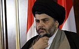 Shiite Iraqi leader Muqtada Sadr, a new opponent of Prime Minister Nuri Maliki (photo credit:  AP Photo/Khalid Mohammed)