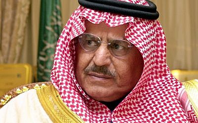 Deceased Saudi crown prince Nayef bin Abdul Aziz (photo credit: AP/Hasan Jamali)
