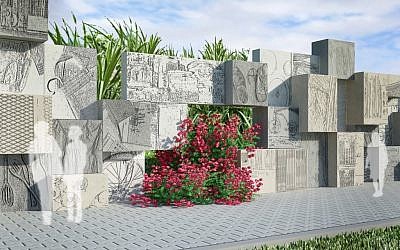 A sketch of the proposed monument. (photo credit: courtesy)