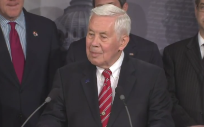 Image capture of Senator Richard Lugar (R-IN) from a YouTube video.