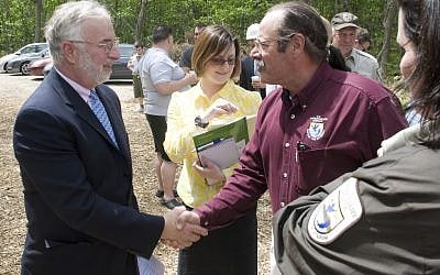 US Rep. Tim Bishop (D-N.Y.), who is facing a tough re-election bid against Republican Randy Altschuler in New York's first congressional district, meets officials of the US Fish and Wildlife Service in Shirley, NY, May 17, 2010. (Jamie Weliver/USFWS) US Rep. Tim Bishop (D-N.Y.), who is facing a tough re-election bid against Republican Randy Altschuler in New York's first congressional district, meets officials of the US Fish and Wildlife Service in Shirley, NY, May 17, 2010. (Jamie Weliver/USFWS)