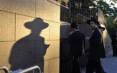 Ultra-orthodox men in Brooklyn, New York (illustrative photo: Serge Attal/Flash90)