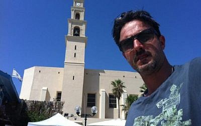 David Arquette in Tel Aviv on Sunday (photo credit via Twitter)