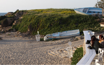 Taking in the scene at Beach Bar Caesarea (Courtesy Beach Bar)