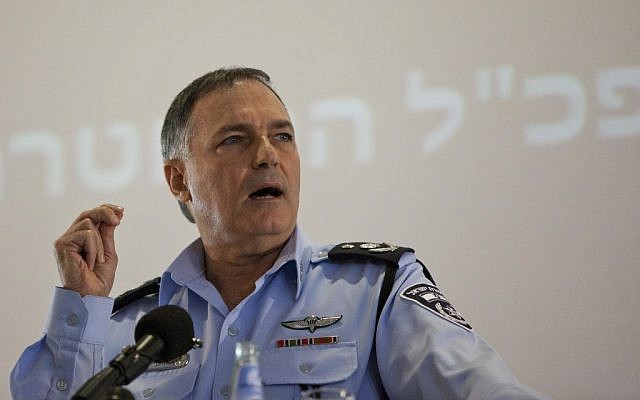 Police Commissioner Yohanan Danino, June 2012 (photo credit: Yonatan Sindel/Flash90)